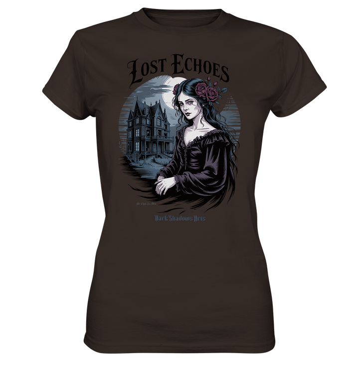 Lost Echoes – Geisterhafte Schönheit vor verlassener Villa im Gothic - Stil - Ladies Premium Shirt | Lady - Shirts | Dark Shadows Arts