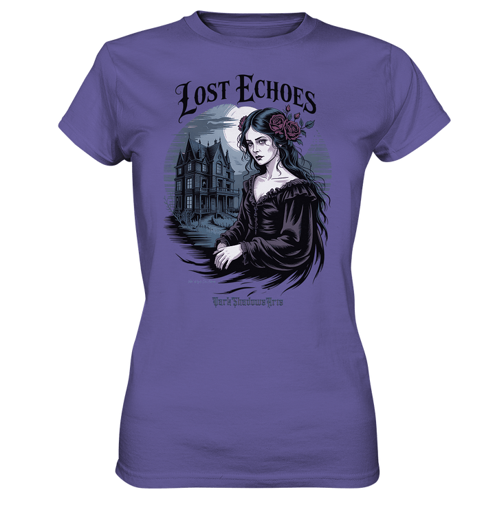 Lost Echoes – Geisterhafte Schönheit vor verlassener Villa im Gothic - Stil - Ladies Premium Shirt | Lady - Shirts | Dark Shadows Arts