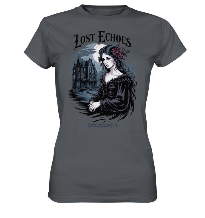 Lost Echoes – Geisterhafte Schönheit vor verlassener Villa im Gothic - Stil - Ladies Premium Shirt | Lady - Shirts | Dark Shadows Arts