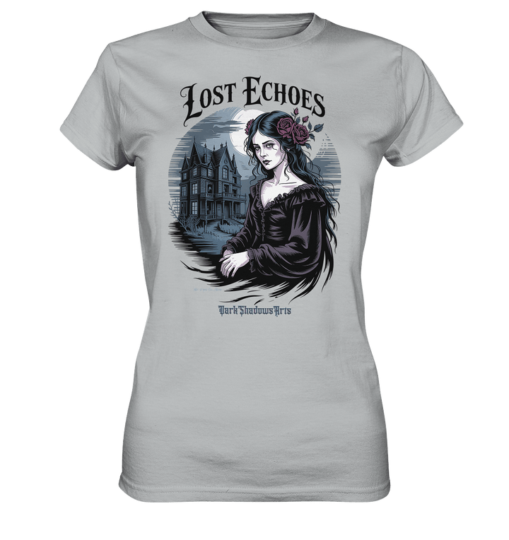 Lost Echoes – Geisterhafte Schönheit vor verlassener Villa im Gothic - Stil - Ladies Premium Shirt | Lady - Shirts | Dark Shadows Arts