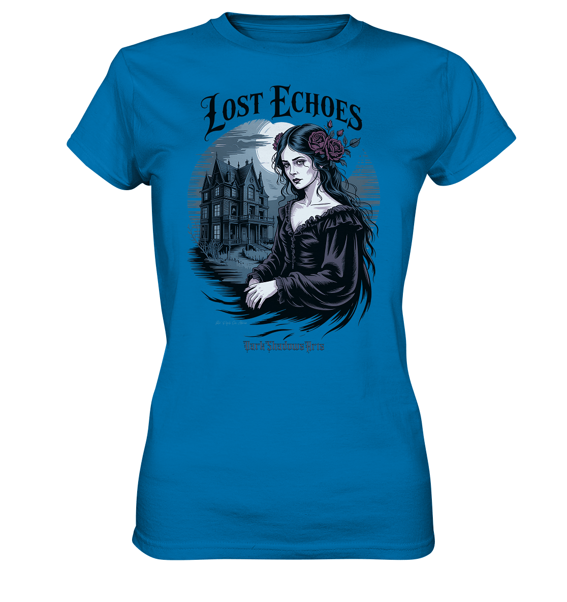 Lost Echoes – Geisterhafte Schönheit vor verlassener Villa im Gothic - Stil - Ladies Premium Shirt | Lady - Shirts | Dark Shadows Arts