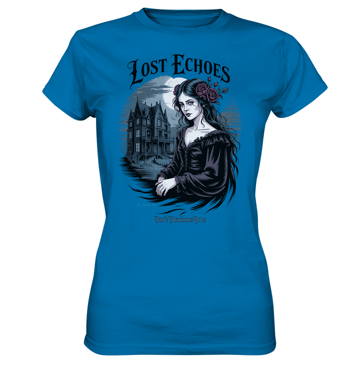Lost Echoes – Geisterhafte Schönheit vor verlassener Villa im Gothic - Stil - Ladies Premium Shirt | Lady - Shirts | Dark Shadows Arts