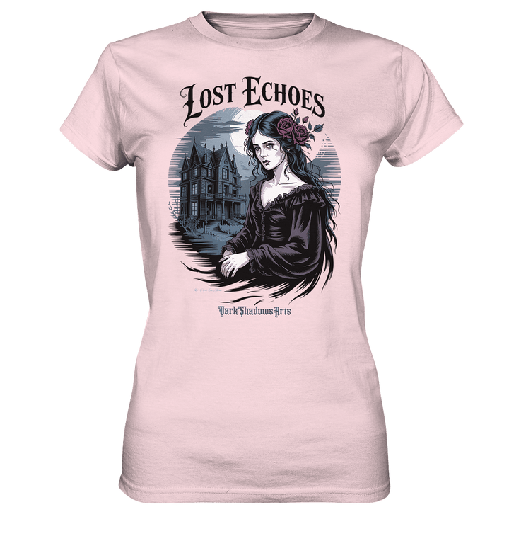 Lost Echoes – Geisterhafte Schönheit vor verlassener Villa im Gothic - Stil - Ladies Premium Shirt | Lady - Shirts | Dark Shadows Arts
