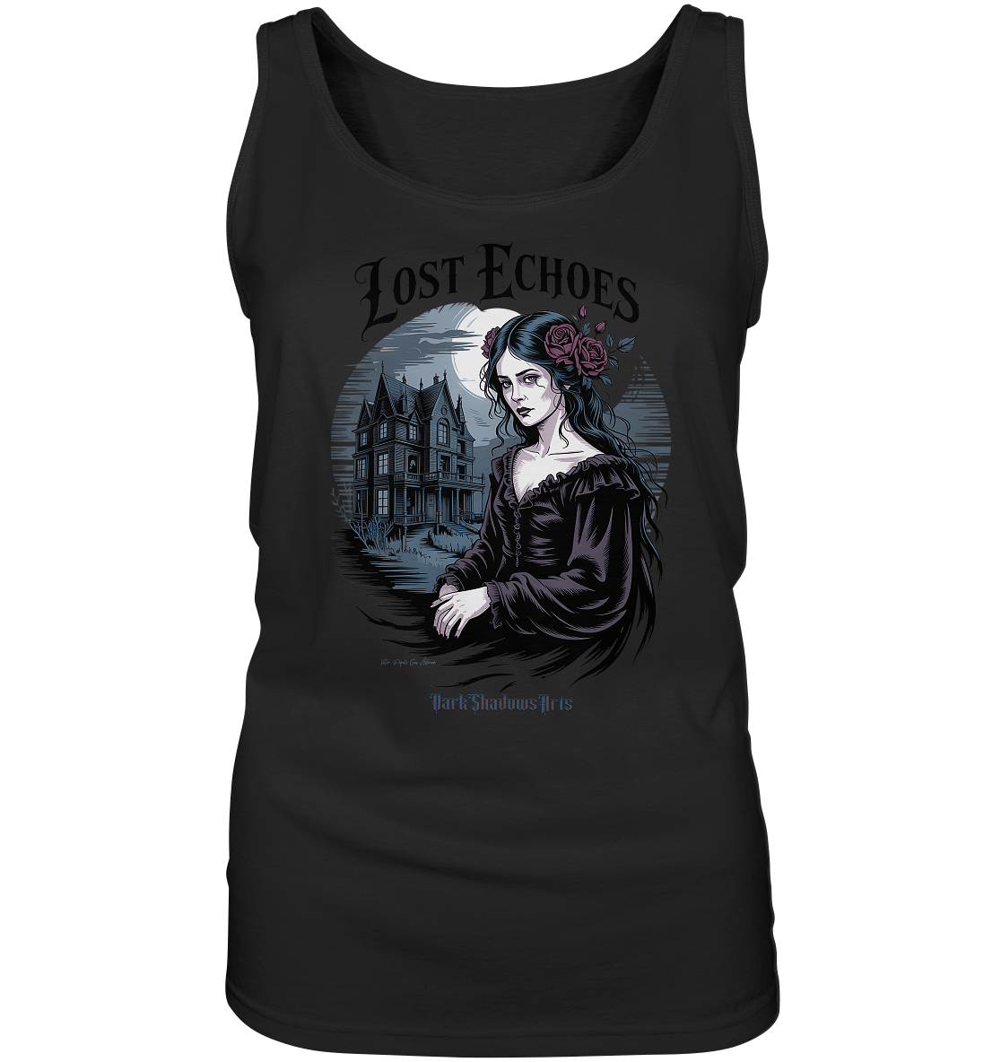 Lost Echoes – Geisterhafte Schönheit vor verlassener Villa im Gothic - Stil - Ladies Tank - Top | Tank - Tops | Dark Shadows Arts