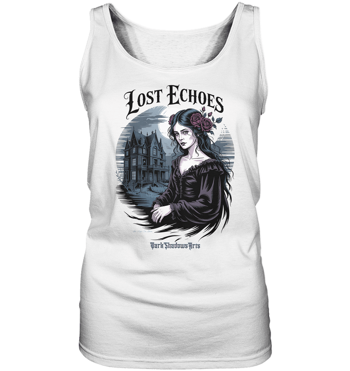 Lost Echoes – Geisterhafte Schönheit vor verlassener Villa im Gothic - Stil - Ladies Tank - Top | Tank - Tops | Dark Shadows Arts