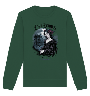 Lost Echoes – Geisterhafte Schönheit vor verlassener Villa im Gothic - Stil - Organic Basic Unisex Sweatshirt | Sweatshirts | Dark Shadows Arts