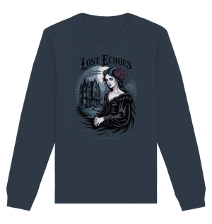 Lost Echoes – Geisterhafte Schönheit vor verlassener Villa im Gothic - Stil - Organic Basic Unisex Sweatshirt | Sweatshirts | Dark Shadows Arts