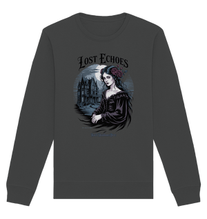 Lost Echoes – Geisterhafte Schönheit vor verlassener Villa im Gothic - Stil - Organic Basic Unisex Sweatshirt | Sweatshirts | Dark Shadows Arts