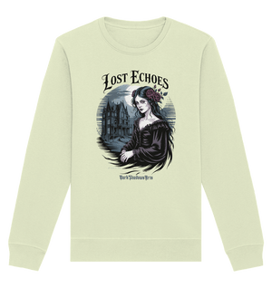 Lost Echoes – Geisterhafte Schönheit vor verlassener Villa im Gothic - Stil - Organic Basic Unisex Sweatshirt | Sweatshirts | Dark Shadows Arts