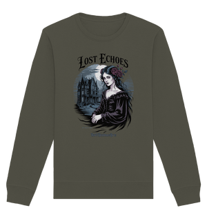 Lost Echoes – Geisterhafte Schönheit vor verlassener Villa im Gothic - Stil - Organic Basic Unisex Sweatshirt | Sweatshirts | Dark Shadows Arts