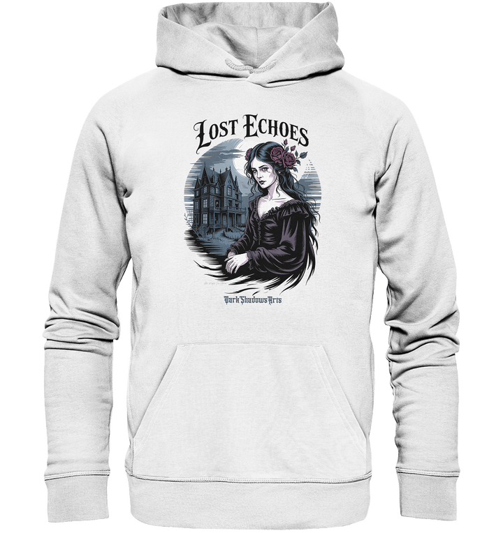 Lost Echoes – Geisterhafte Schönheit vor verlassener Villa im Gothic - Stil - Organic Hoodie | Hoodies | Dark Shadows Arts