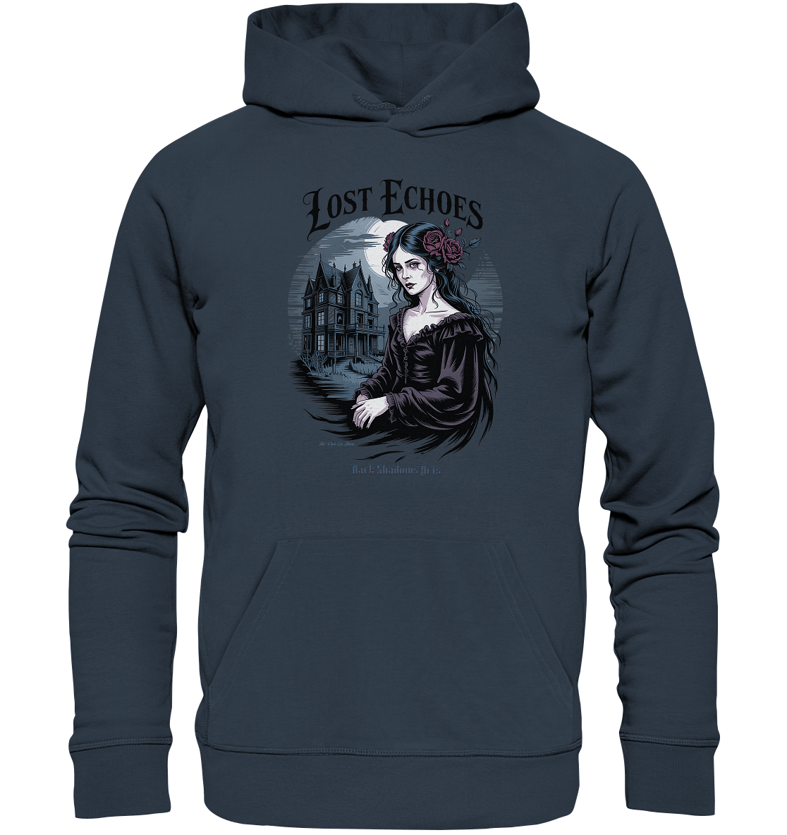 Lost Echoes – Geisterhafte Schönheit vor verlassener Villa im Gothic - Stil - Organic Hoodie | Hoodies | Dark Shadows Arts