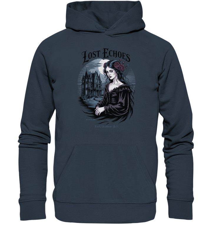 Lost Echoes – Geisterhafte Schönheit vor verlassener Villa im Gothic - Stil - Organic Hoodie | Hoodies | Dark Shadows Arts