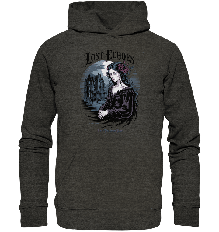 Lost Echoes – Geisterhafte Schönheit vor verlassener Villa im Gothic - Stil - Organic Hoodie | Hoodies | Dark Shadows Arts
