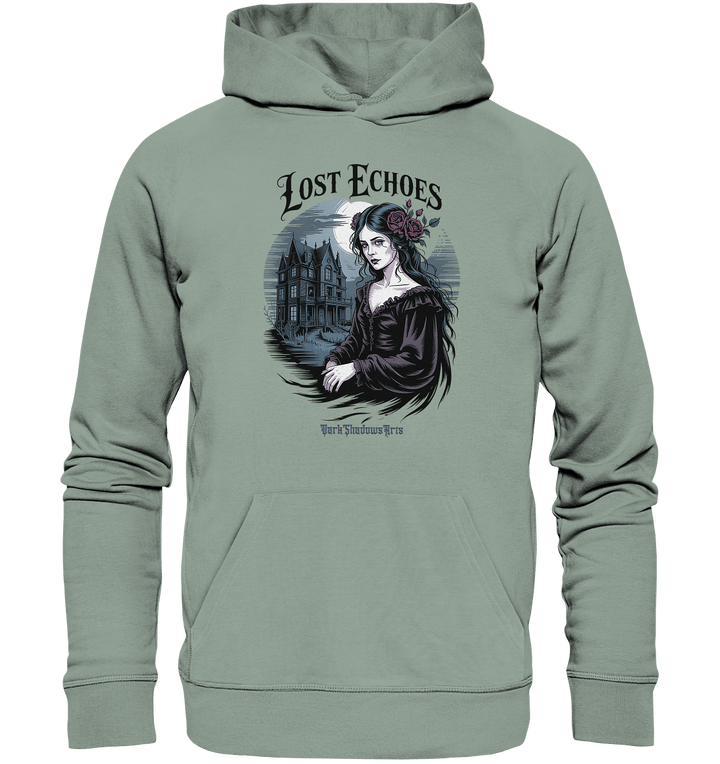 Lost Echoes – Geisterhafte Schönheit vor verlassener Villa im Gothic - Stil - Organic Hoodie | Hoodies | Dark Shadows Arts