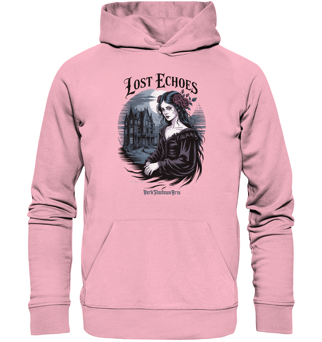Lost Echoes – Geisterhafte Schönheit vor verlassener Villa im Gothic - Stil - Organic Hoodie | Hoodies | Dark Shadows Arts