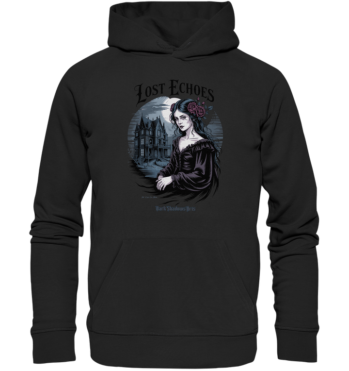 Lost Echoes – Geisterhafte Schönheit vor verlassener Villa im Gothic - Stil - Organic Hoodie | Hoodies | Dark Shadows Arts