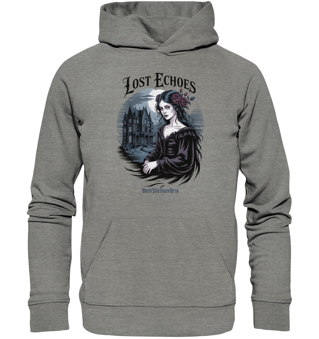 Lost Echoes – Geisterhafte Schönheit vor verlassener Villa im Gothic - Stil - Organic Hoodie | Hoodies | Dark Shadows Arts