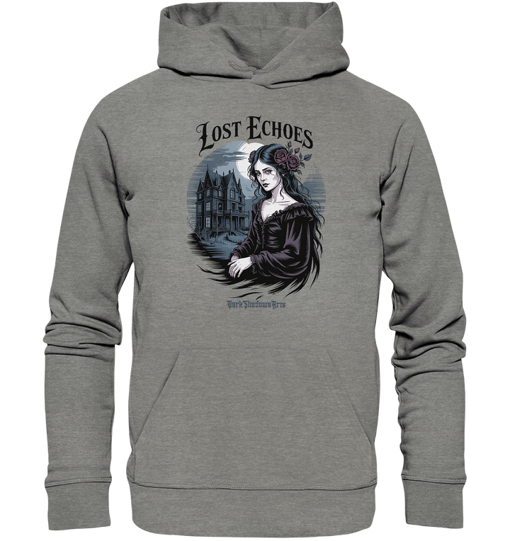 Lost Echoes – Geisterhafte Schönheit vor verlassener Villa im Gothic - Stil - Organic Hoodie | Hoodies | Dark Shadows Arts
