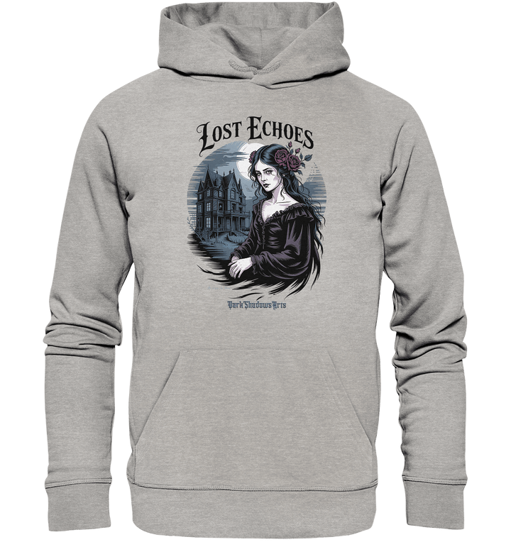 Lost Echoes – Geisterhafte Schönheit vor verlassener Villa im Gothic - Stil - Organic Hoodie | Hoodies | Dark Shadows Arts