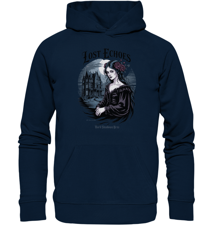 Lost Echoes – Geisterhafte Schönheit vor verlassener Villa im Gothic - Stil - Organic Hoodie | Hoodies | Dark Shadows Arts