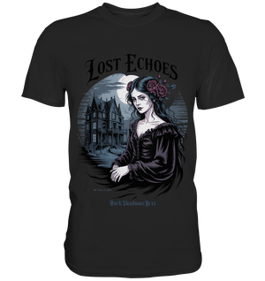 Lost Echoes – Geisterhafte Schönheit vor verlassener Villa im Gothic - Stil - Premium Shirt | Unisex - Shirts | Dark Shadows Arts