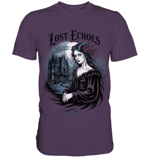 Lost Echoes – Geisterhafte Schönheit vor verlassener Villa im Gothic - Stil - Premium Shirt | Unisex - Shirts | Dark Shadows Arts