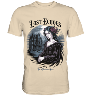 Lost Echoes – Geisterhafte Schönheit vor verlassener Villa im Gothic - Stil - Premium Shirt | Unisex - Shirts | Dark Shadows Arts