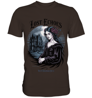 Lost Echoes – Geisterhafte Schönheit vor verlassener Villa im Gothic - Stil - Premium Shirt | Unisex - Shirts | Dark Shadows Arts