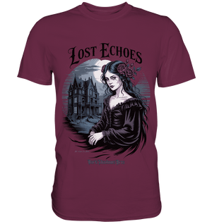 Lost Echoes – Geisterhafte Schönheit vor verlassener Villa im Gothic - Stil - Premium Shirt | Unisex - Shirts | Dark Shadows Arts