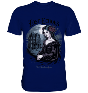 Lost Echoes – Geisterhafte Schönheit vor verlassener Villa im Gothic - Stil - Premium Shirt | Unisex - Shirts | Dark Shadows Arts