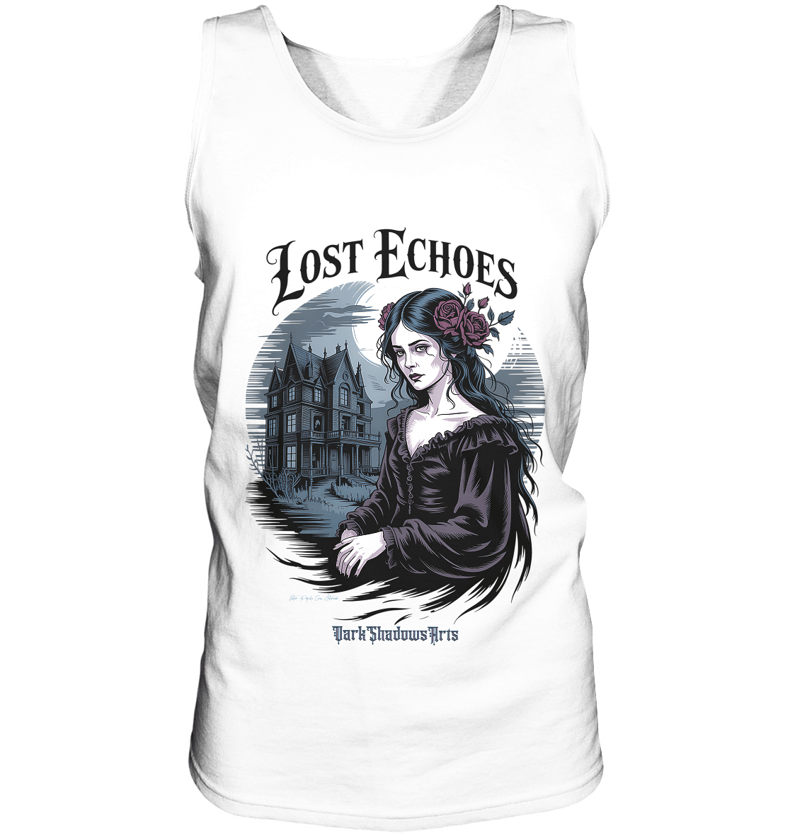 Lost Echoes – Geisterhafte Schönheit vor verlassener Villa im Gothic - Stil - Relaxed Tank Top | Tank - Tops | Dark Shadows Arts