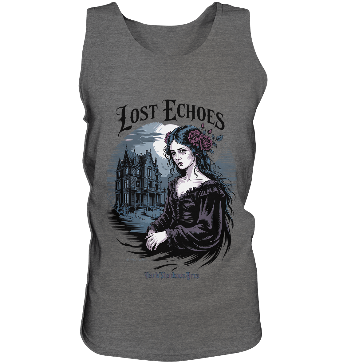 Lost Echoes – Geisterhafte Schönheit vor verlassener Villa im Gothic - Stil - Relaxed Tank Top | Tank - Tops | Dark Shadows Arts