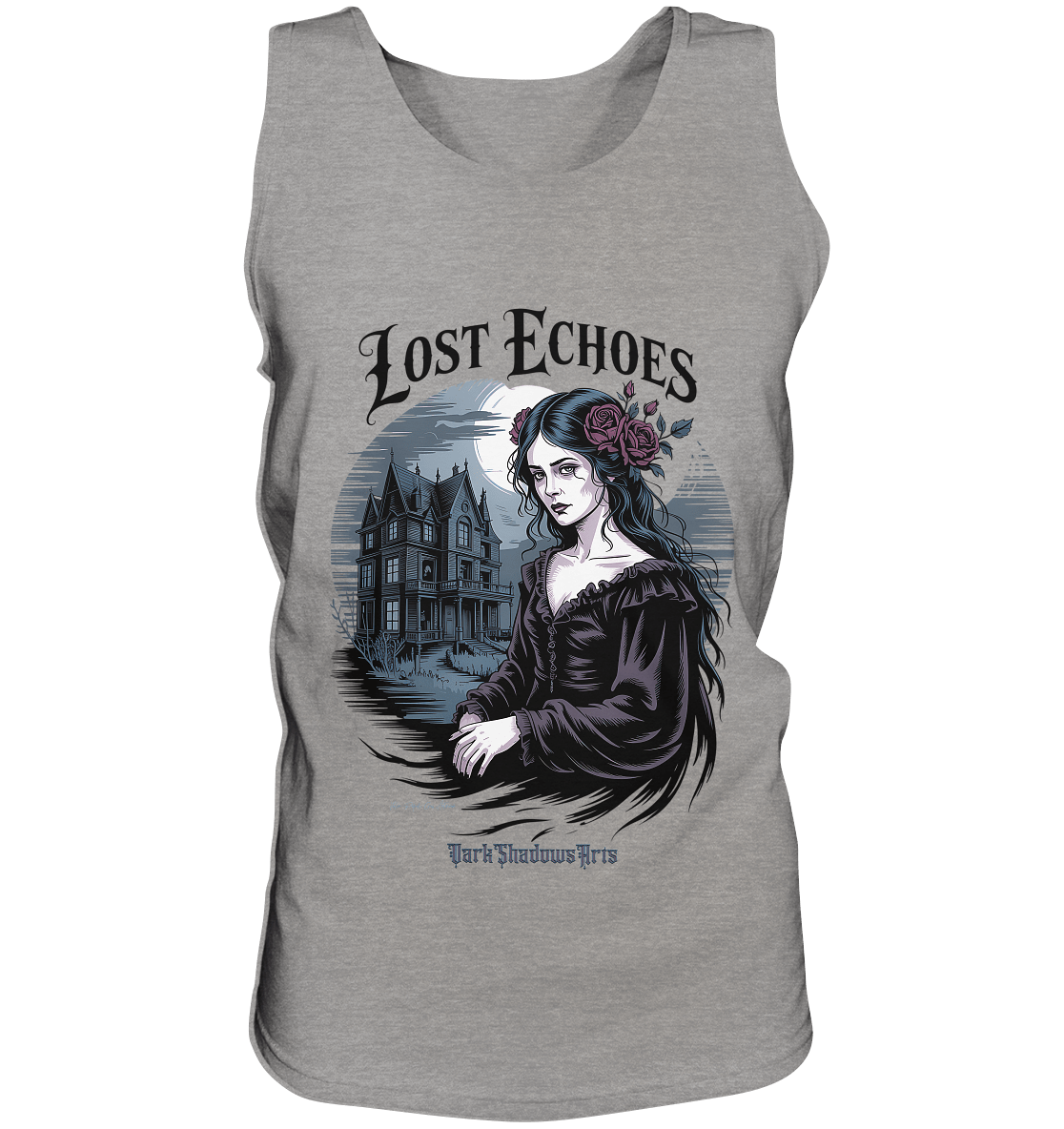 Lost Echoes – Geisterhafte Schönheit vor verlassener Villa im Gothic - Stil - Relaxed Tank Top | Tank - Tops | Dark Shadows Arts