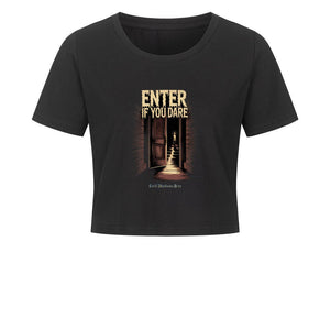 Lost Souls 1888 - Enter If You Dare - Ladies Cropped Tee | T-Shirt | Dark Shadows Arts
