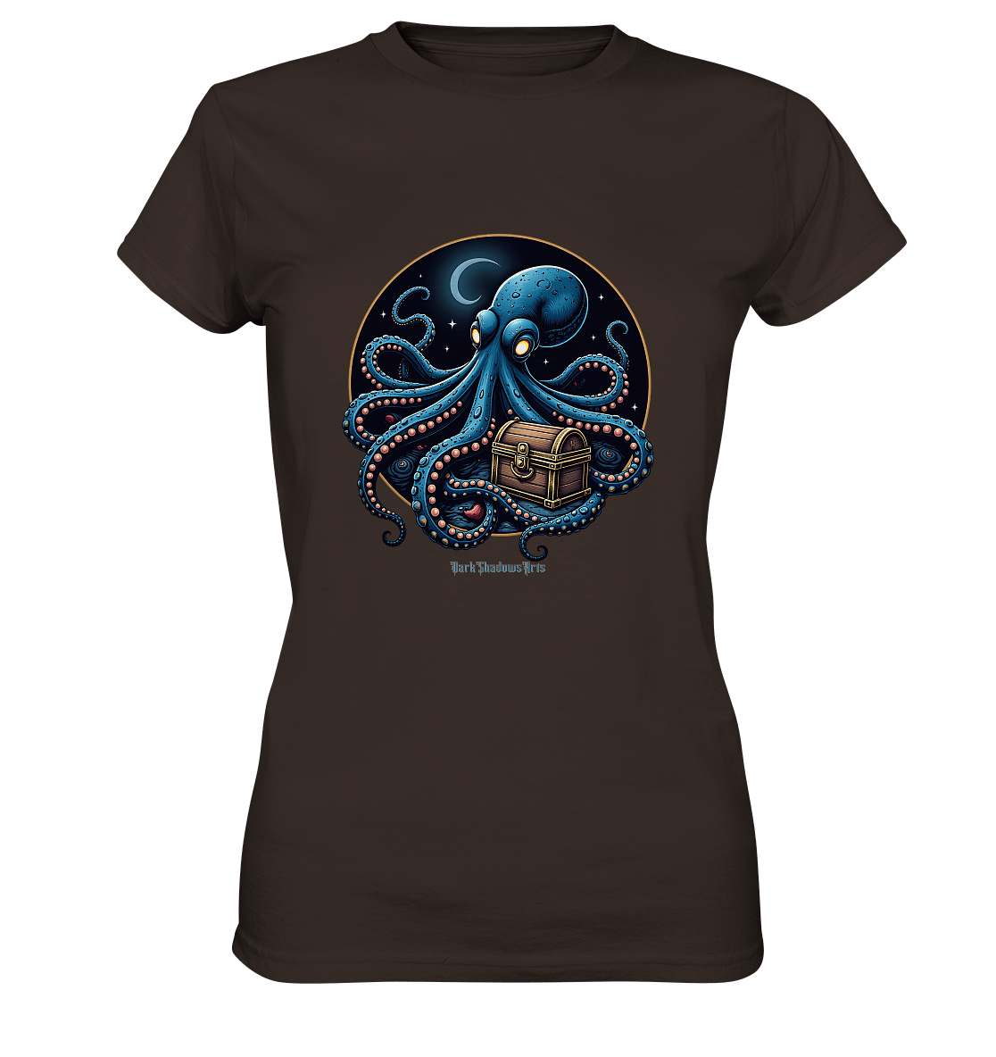Majestätischer Tintenfisch – Hüter der Schatzkiste - Ladies Premium Shirt | Lady - Shirts | Dark Shadows Arts