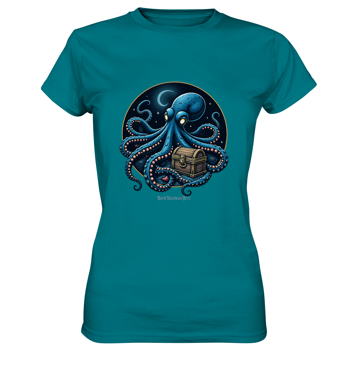 Majestätischer Tintenfisch – Hüter der Schatzkiste - Ladies Premium Shirt | Lady - Shirts | Dark Shadows Arts