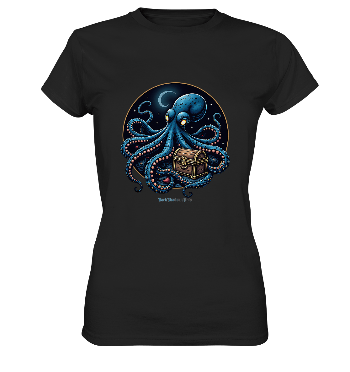 Majestätischer Tintenfisch – Hüter der Schatzkiste - Ladies Premium Shirt | Lady - Shirts | Dark Shadows Arts