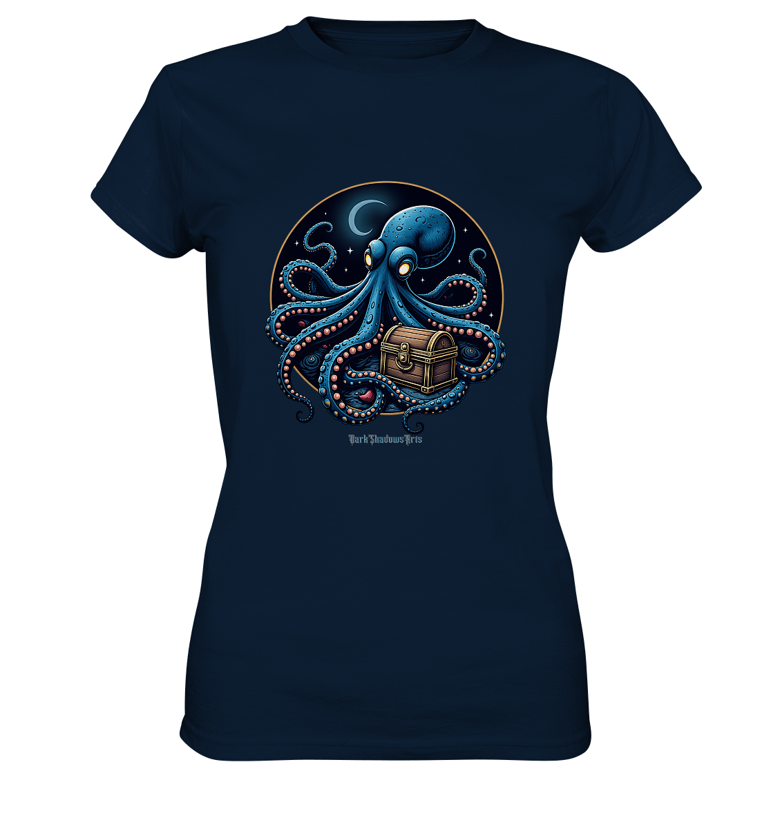 Majestätischer Tintenfisch – Hüter der Schatzkiste - Ladies Premium Shirt | Lady - Shirts | Dark Shadows Arts