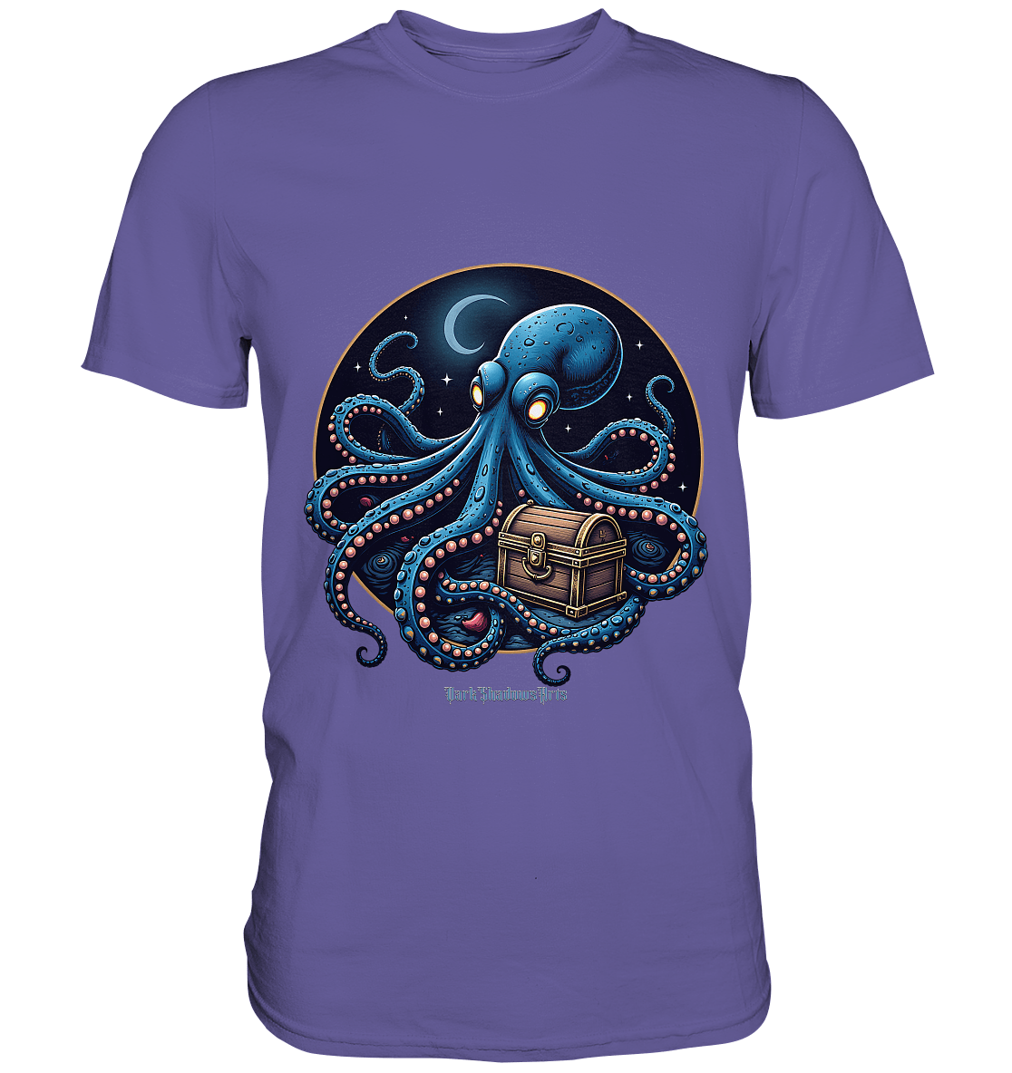 Majestätischer Tintenfisch – Hüter der Schatzkiste - Premium Shirt | Unisex - Shirts | Dark Shadows Arts