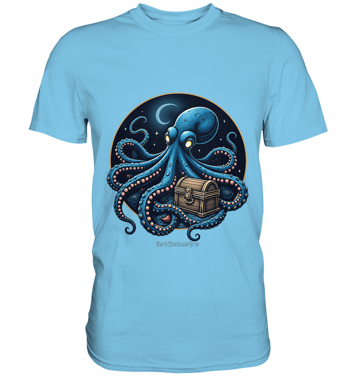 Majestätischer Tintenfisch – Hüter der Schatzkiste - Premium Shirt | Unisex - Shirts | Dark Shadows Arts