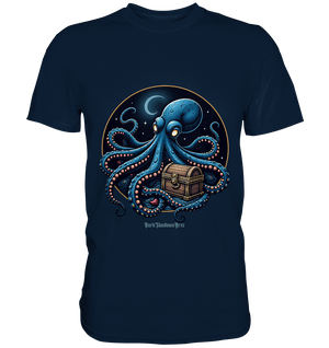 Majestätischer Tintenfisch – Hüter der Schatzkiste - Premium Shirt | Unisex - Shirts | Dark Shadows Arts
