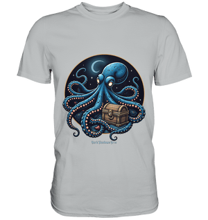 Majestätischer Tintenfisch – Hüter der Schatzkiste - Premium Shirt | Unisex - Shirts | Dark Shadows Arts