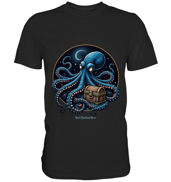 Majestätischer Tintenfisch – Hüter der Schatzkiste - Premium Shirt | Unisex - Shirts | Dark Shadows Arts