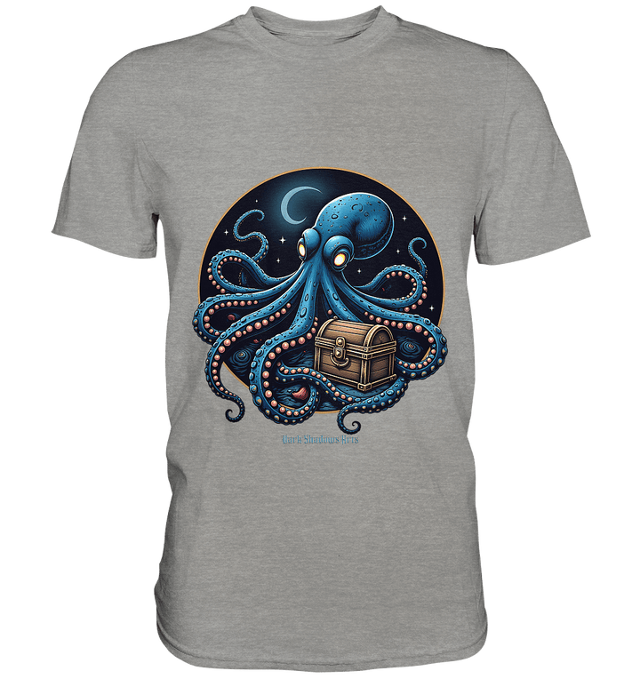 Majestätischer Tintenfisch – Hüter der Schatzkiste - Premium Shirt | Unisex - Shirts | Dark Shadows Arts