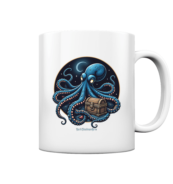 Majestätischer Tintenfisch – Hüter der Schatzkiste - Tasse glossy | Trinkgefäße | Dark Shadows Arts