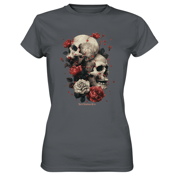 Makabre Eleganz Schädel und Rosen Kunst - Ladies Premium Shirt | Lady - Shirts | Dark Shadows Arts