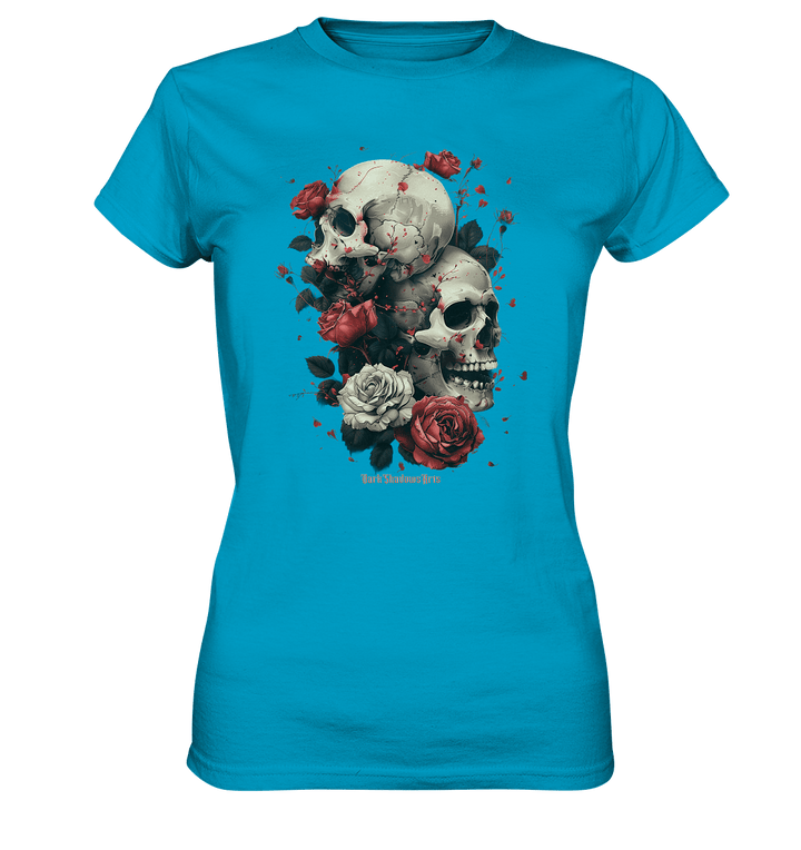 Makabre Eleganz Schädel und Rosen Kunst - Ladies Premium Shirt | Lady - Shirts | Dark Shadows Arts