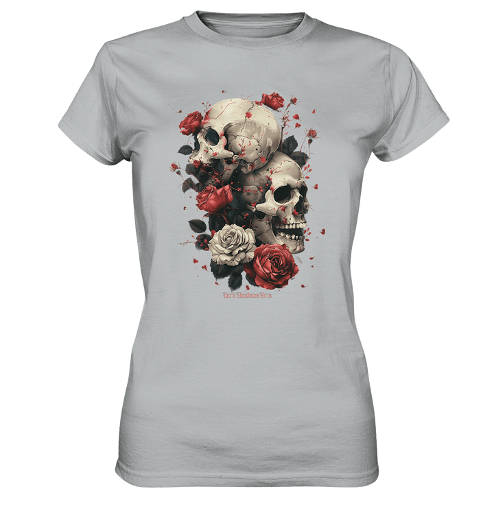 Makabre Eleganz Schädel und Rosen Kunst - Ladies Premium Shirt | Lady - Shirts | Dark Shadows Arts