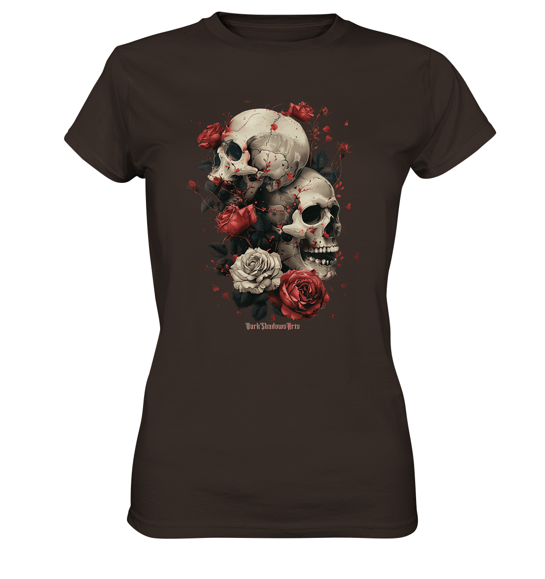 Makabre Eleganz Schädel und Rosen Kunst - Ladies Premium Shirt | Lady - Shirts | Dark Shadows Arts